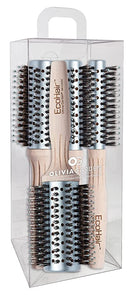Olivia Garden EcoHair Combo Vent Round Bamboo Hair Brush EH-BOX01