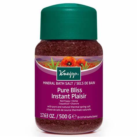 Kneipp Red Poppy & Hemp Pure Bliss Bath Salts 500g