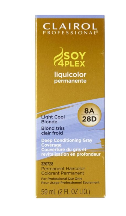 Clairol Soy4Plex 8A/28D Light Cool Blonde-4pk