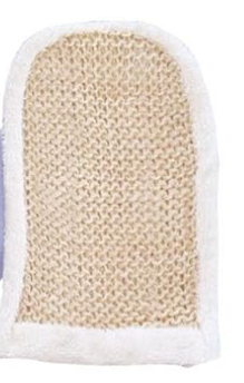 Spa Sister Sisal Terry Polishing Mitt, White