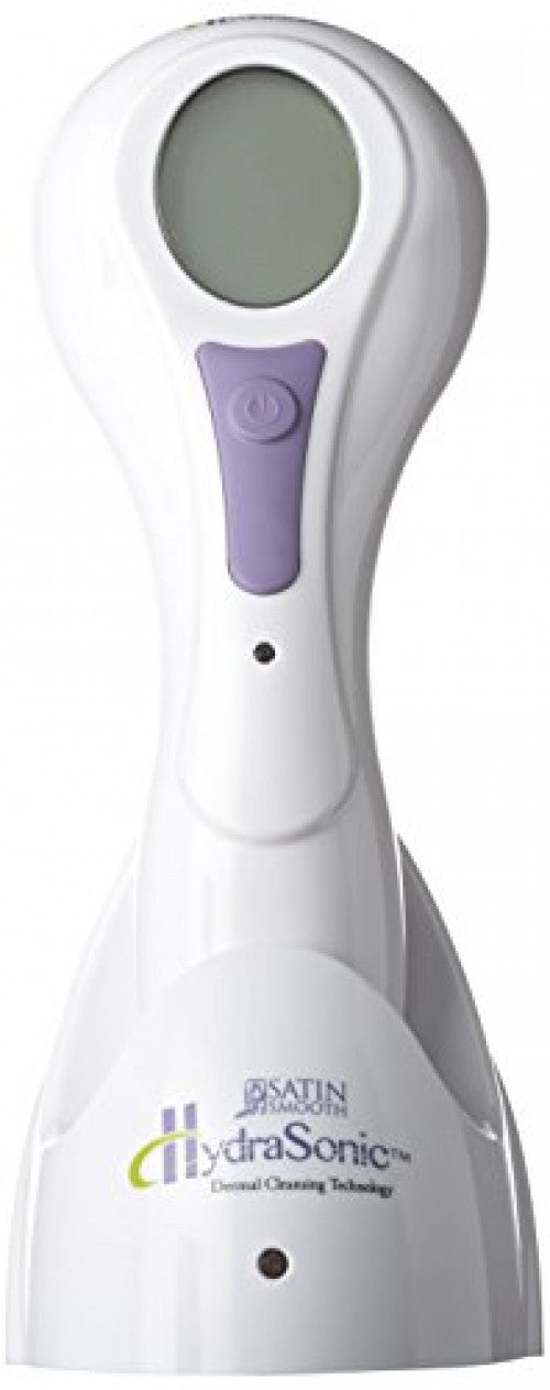 Satin Smooth Hydrasonic Professional Dermal Cleansing Brush Kit with Touch Light LCD Indicator