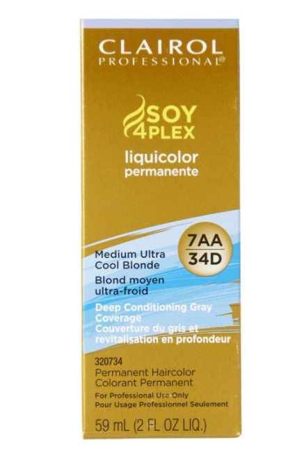 Clairol Soy4Plex 7AA/34D Medium Ultra Cool Blonde-3 pk
