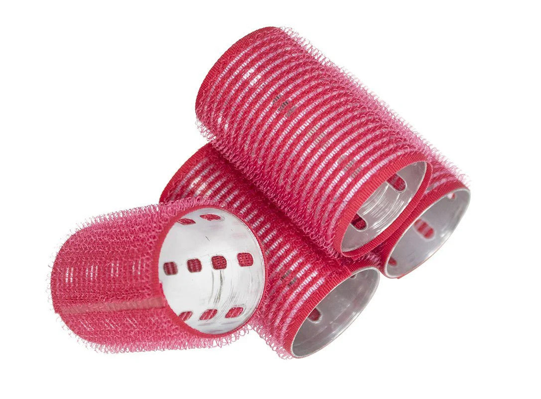 HairArt Self-Gripping Thermal Hair Rollers Medium Red 4pcs