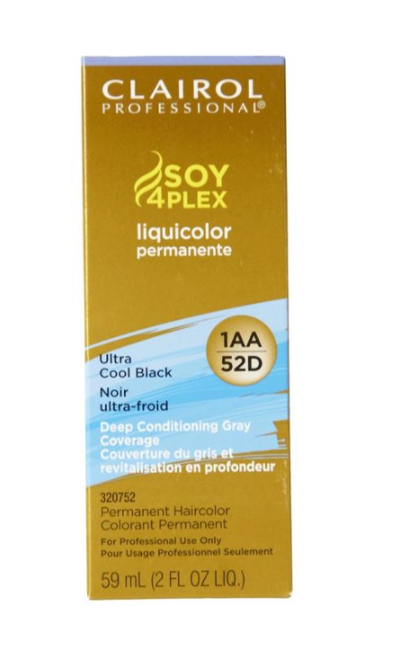 Clairol Soy4Plex 1AA/52D Ultra Cool Black-2 pk