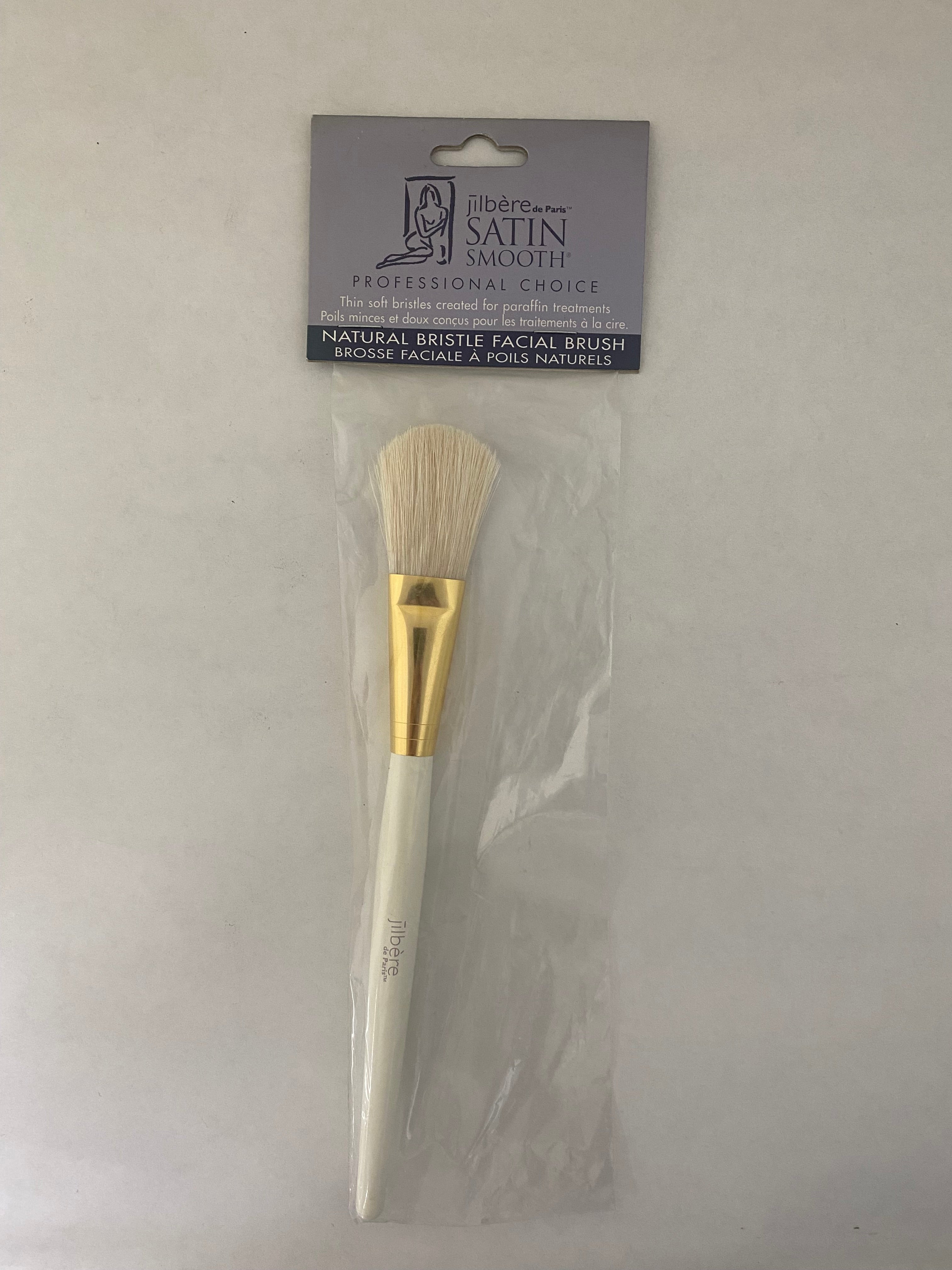 Satin Smooth Natural Bristle Facial Brush-(2 pack)