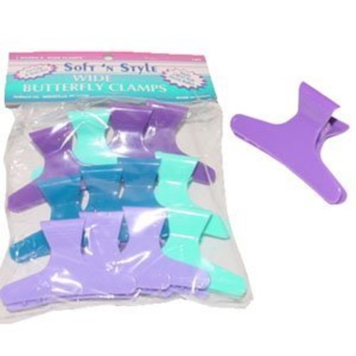 Butterfly Clamps Large Assorted Colors (12 Clamps)