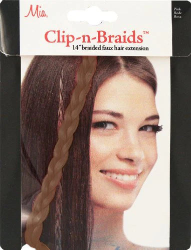 Mia Clip-n-Braid 14" Hair Extension Light Brown