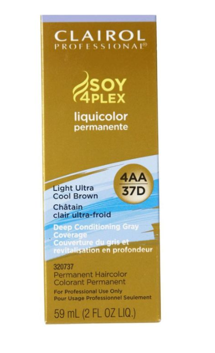 Clairol Soy4Plex 4AA/37D Light Ultra Cool Brown-2pk