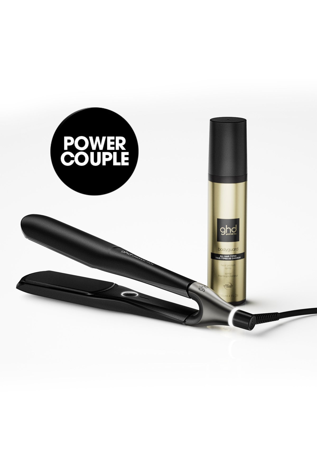 ghd Chronos Max 2" Flat Iron Styler - Black | Professional Ceramic Hair Straightener