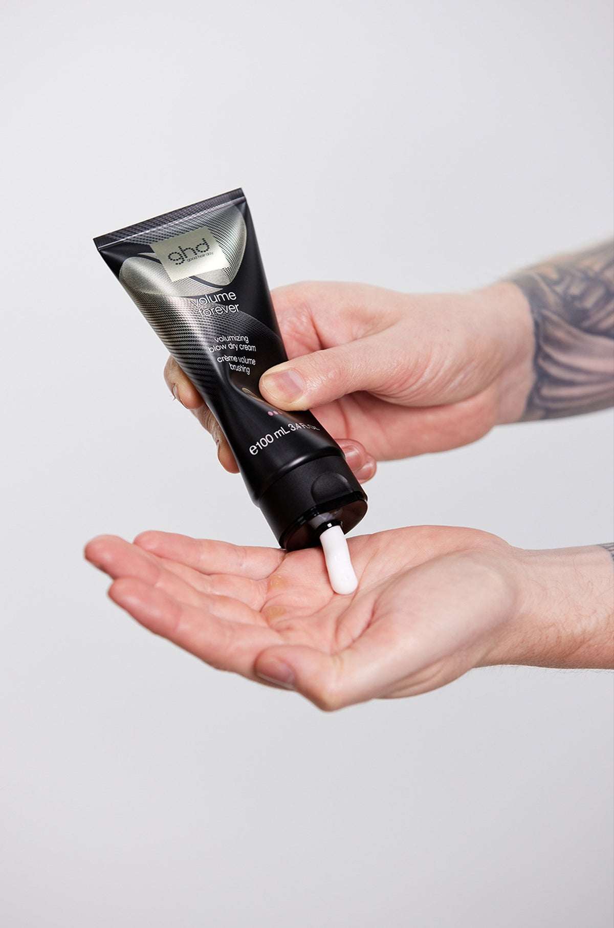 ghd Volume Forever Volumizing Blow Dry Cream for Long-Lasting Volume & Heat Protection, 100mL/3.4oz