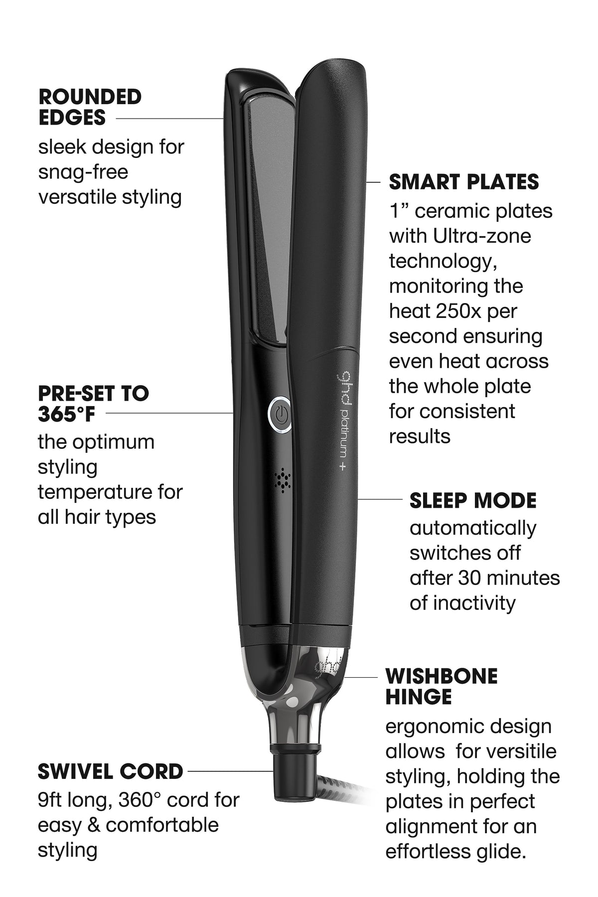 ghd Platinum+ Styler Black