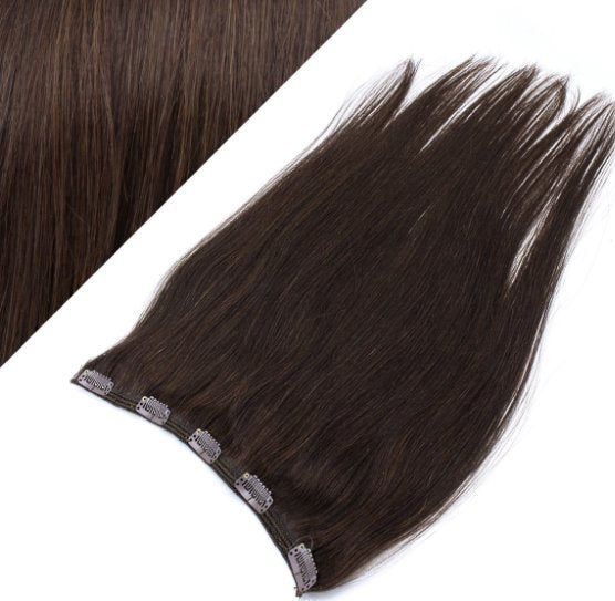 Hairuwear One-Piece Extensions 16" Straight Chestnut Brown