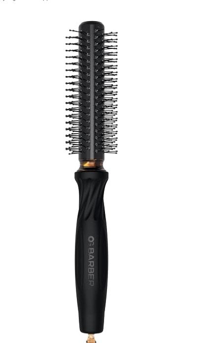 OG Barber Round Ceramic Ionic Barrel Hair Brush 3/4" (20mm) - Professional Styling Tool