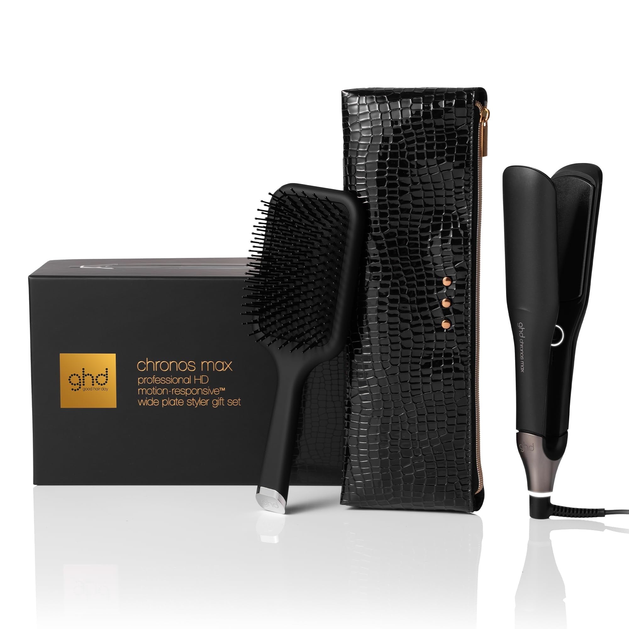 ghd Chronos Max Core Gift Set includes: Bag & Brush