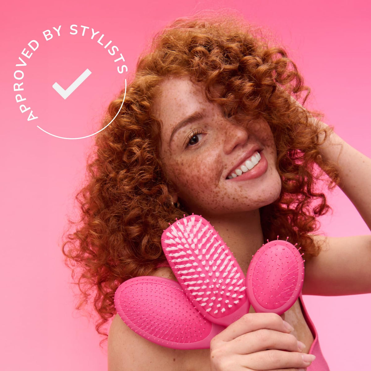 Wet Brush Mini Detangler Hair Brush, Pink - Detangling Travel Hair Brush - Ultra-Soft IntelliFlex Bristles Glide Through Tangles with Ease - Pain-Free - All Hair Types