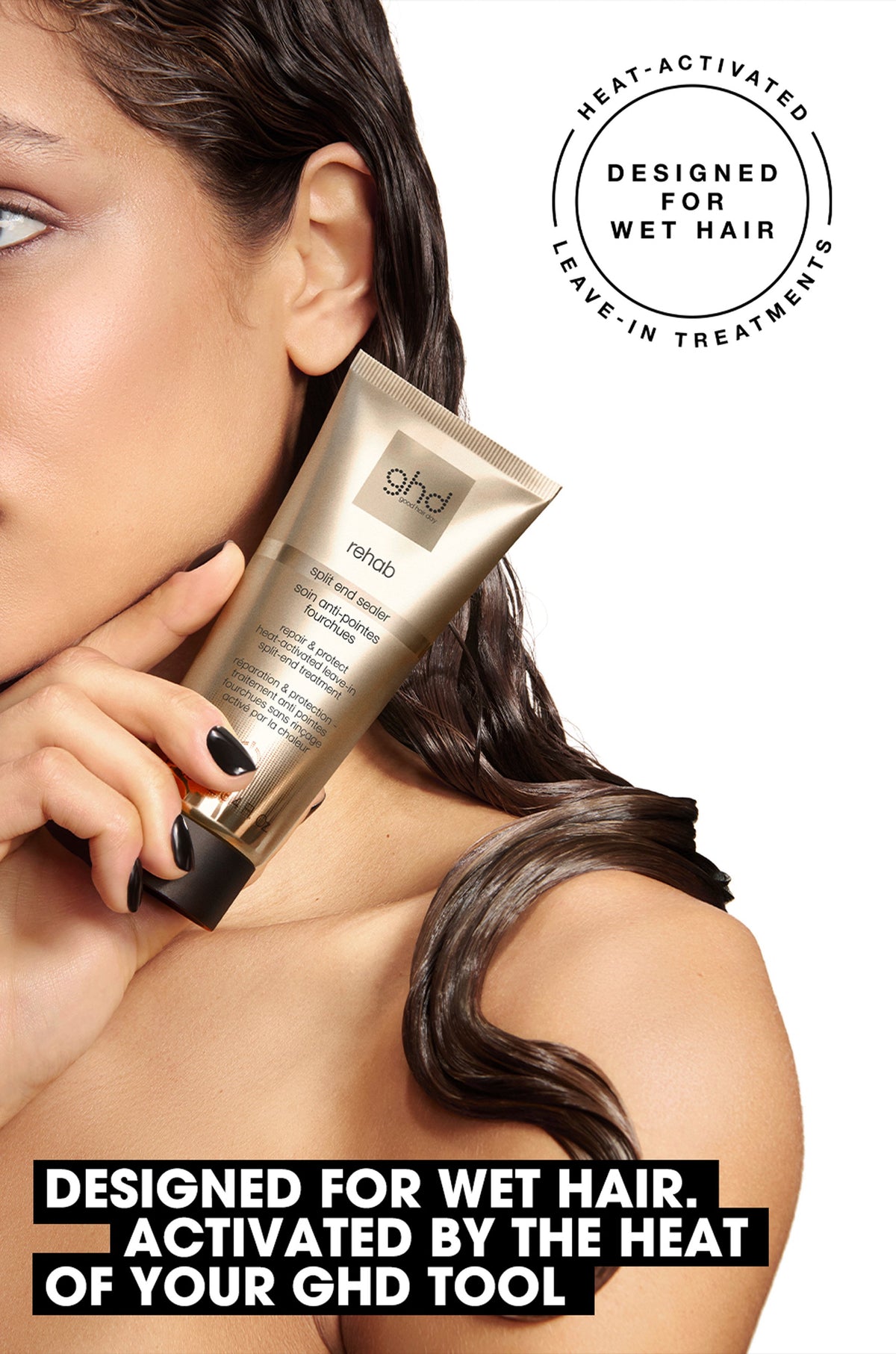ghd REHAB Sealer Heat-Activated Leave-In Hair Treatment for Damaged, Dry & Split Ends | Heat Protection & Smoothing