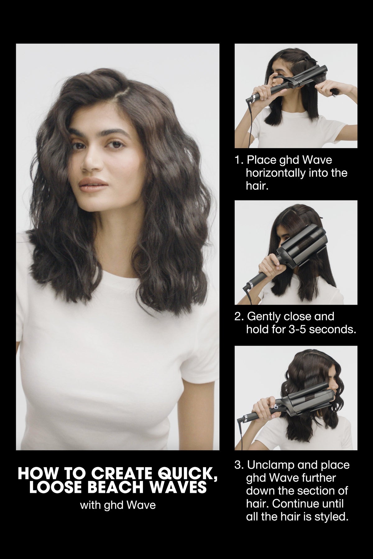 ghd Wave Triple Barrel Hair Waver - Professional Beach Waves Styling Tool