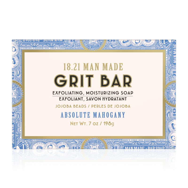 18.21 Man Made Grit Bar Soap 7oz. Absolute Mahogany