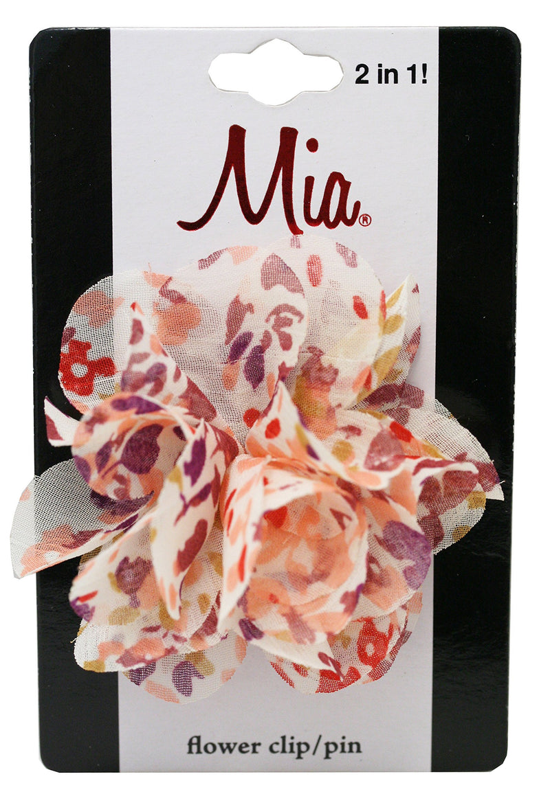 ***Discontinued***Small Flower Clip and Pin - Pink Flower Print