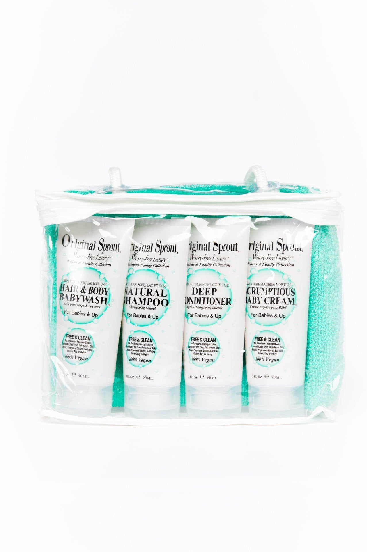 Deluxe Traveler - Shampoo: Body Wash: Cream: Deep Cond: 3 oz with wash cloth