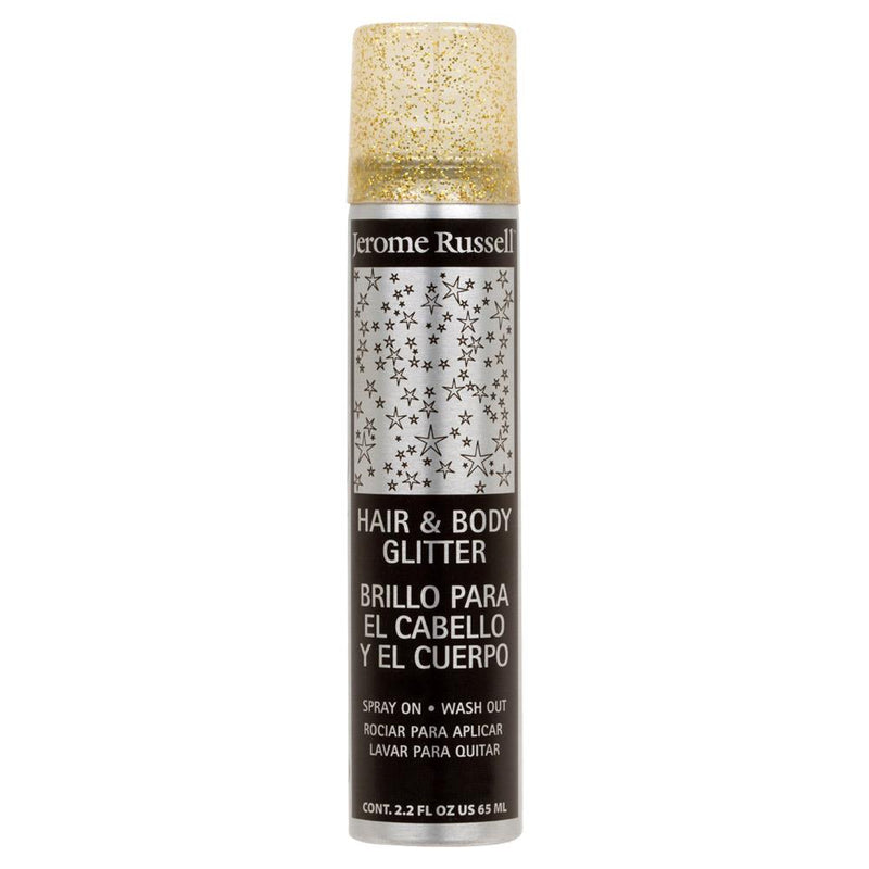 Jerome Russell Hair And Body Glitter Spray, Gold, 2.2 Oz