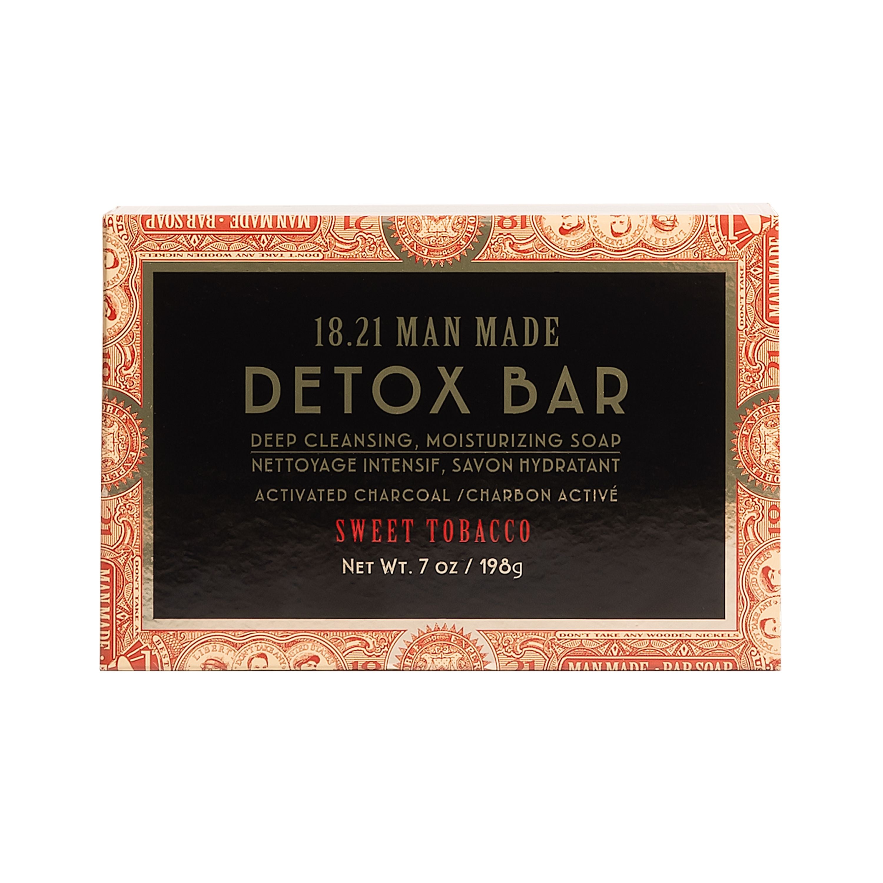 18.21 Man Made Detox Bar Soap 7oz. (Sweet Tobacco)