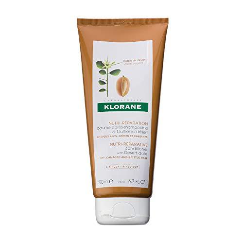 Klorane Conditioner with Desert Date, Repair Dry, Damaged Hair & Split Ends, Ultra-Hydrating, Biodegradable, 6.7 oz.