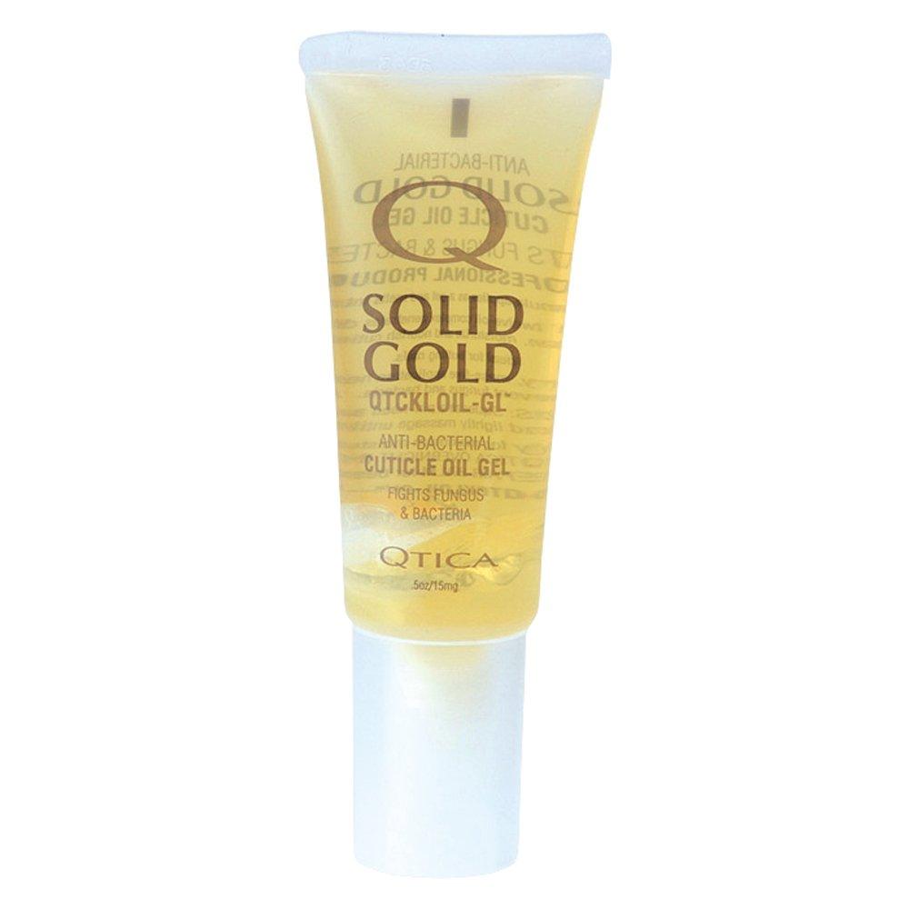 Nail Supplements: Qtica Solid Gold Cuticle Oil Gel - Size : 0.50 oz