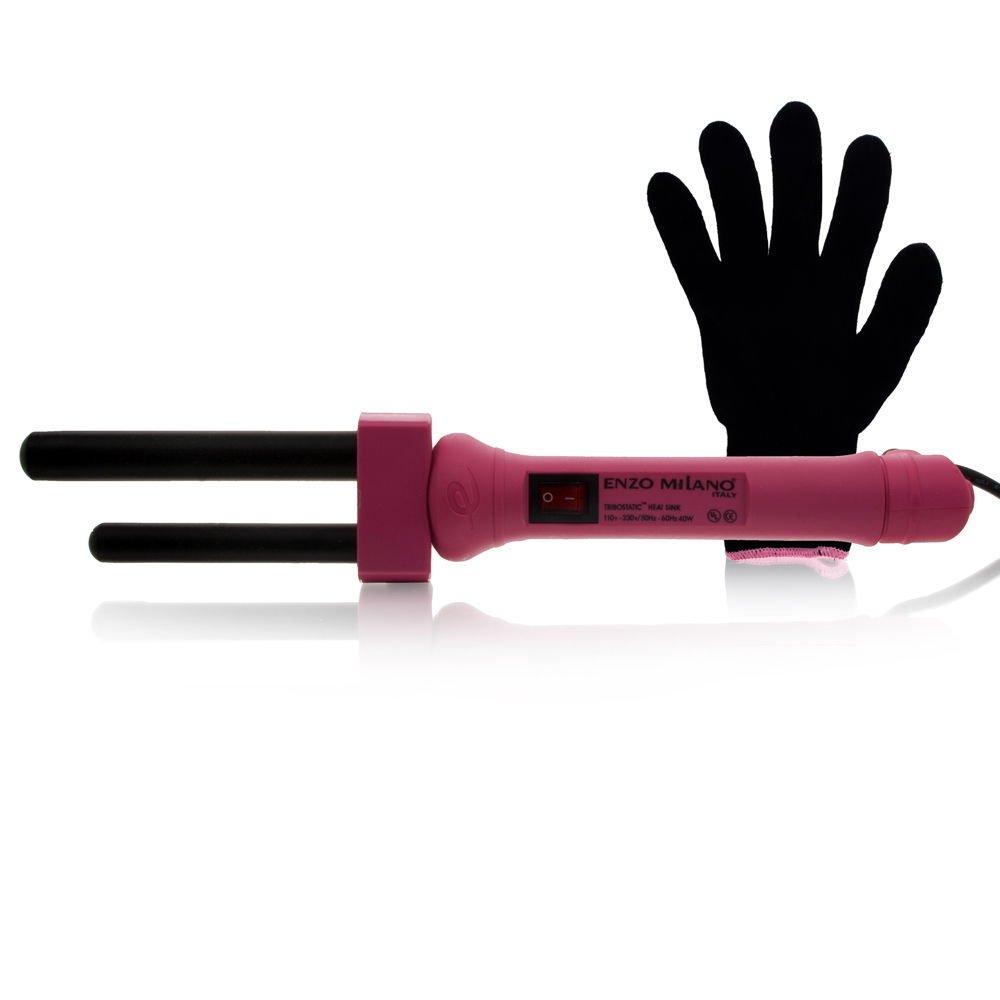 Enzo Milano Bi-Tube Curling Iron, Black
