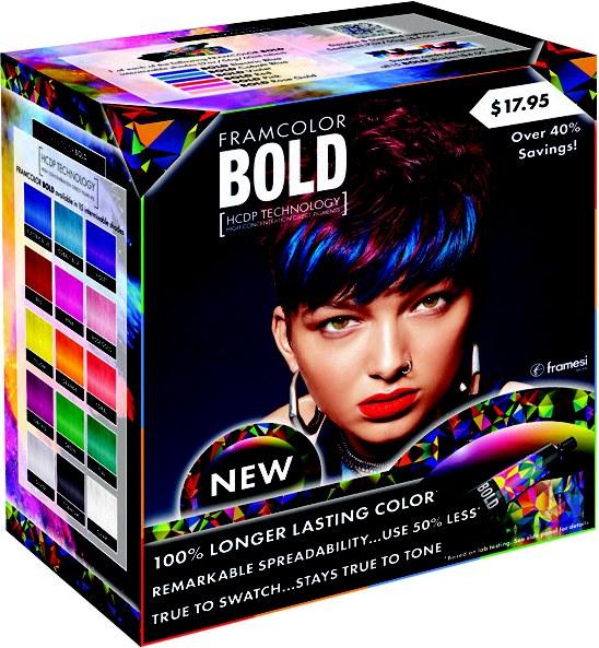Framcolor BOLD Prepack- (1) 2 oz/60ml tube each: BOLD Electric Blue: BOLD Cobalt Blue: BOLD  Violet: BOLD Red: BOLD Pink and BOLD Rose Gold