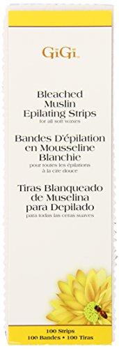 Gigi Bleached Muslin Epilating Strips, Large, 100 Count