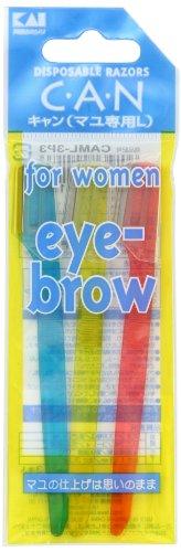 Kai Eyebrow Razors for Women 3 Per Package