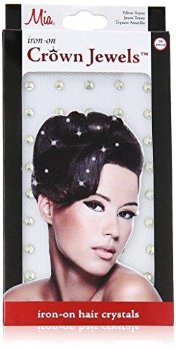 Mia Iron-On Crown Jewels, Yellow, 1 Ounce