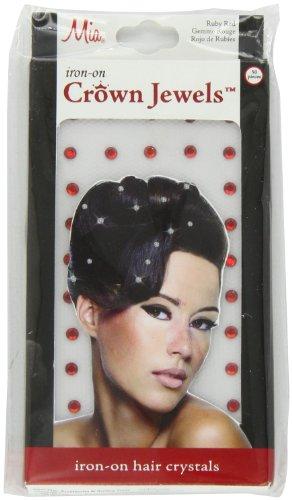 Mia Iron-On Crown Jewels, Red, 1 Ounce