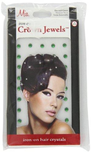 Mia Iron-On Crown Jewels, Green, 1 Ounce