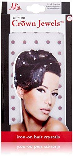Mia Iron-On Crown Jewels, Purple, 1 Ounce