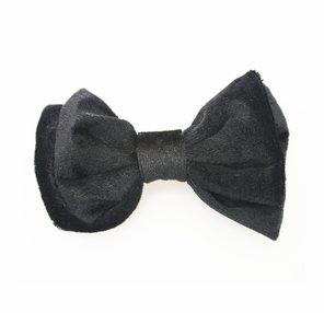 Mia Bow clip black velvet bow