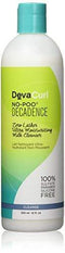Devacurl No-Poo Decadence Milk Cleanser; Zero Lather; Curly Hair; Gentle; Sulfate; Paraben and Silicone Free; 12 Ounce