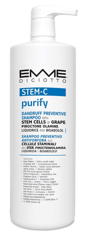 SHAMPOO STEM-C PURIFY DANDRUFF  PREVENTIVE  1L.