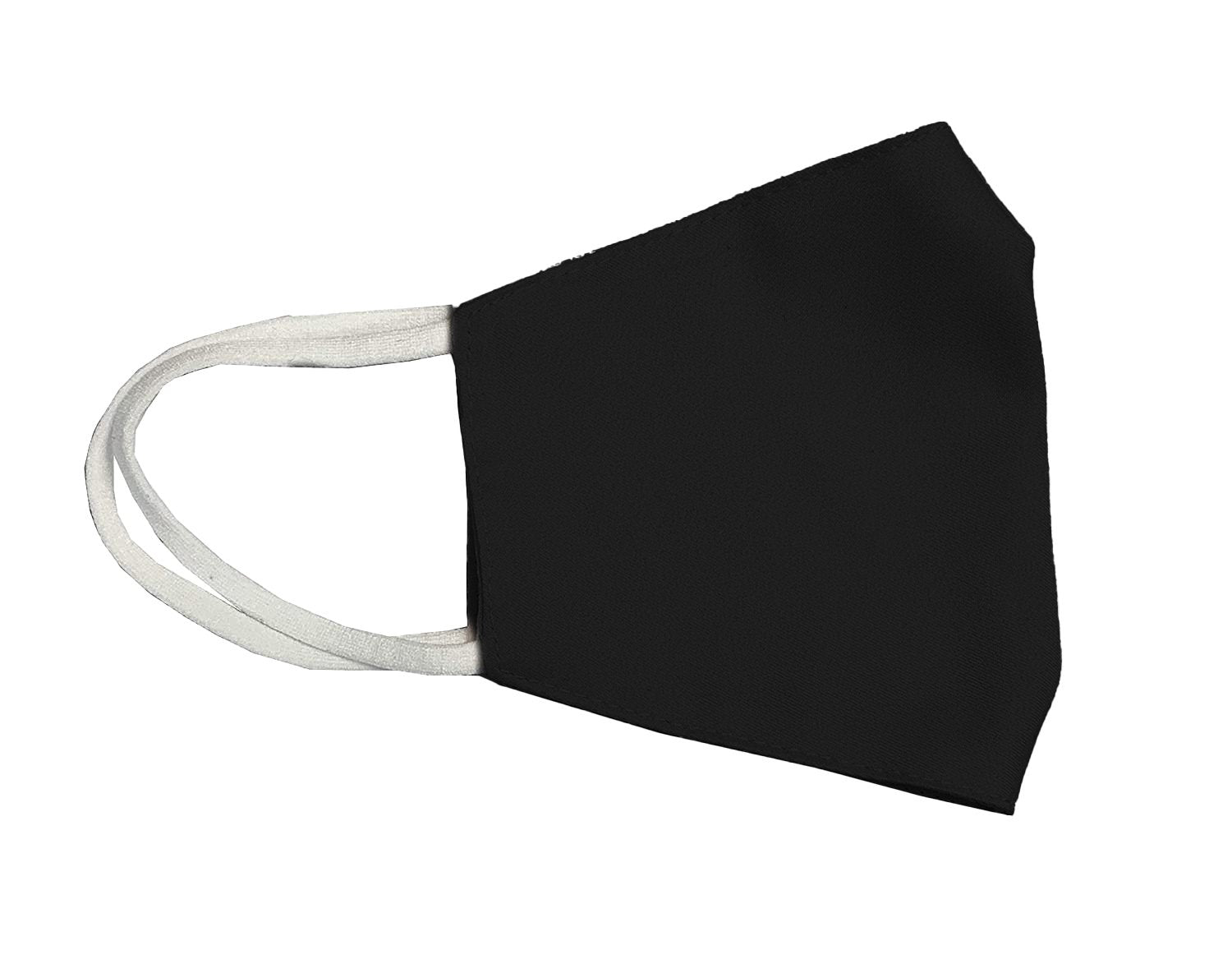 Orly Adult Fashion Cotton Face Mask in Black, Washable and Reusable with Elastic Straps