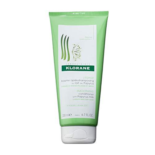 Klorane Smoothing Conditioner with Papyrus Milk, Anti-Frizz & Humidity Control for Sleek Hair, Sulfate, Sodium Chloride Free, 6.7 oz.