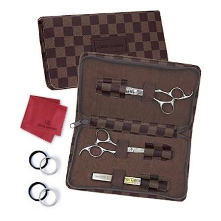 Silkcut Intro Deal Shear Contains 1 Shear SK-575: 1 Thinner SK-T635: 1 Designer Zipper Case: 1Shear Oil Brush